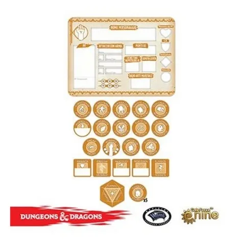 d&d 5a ed. - set segnalini del monaco