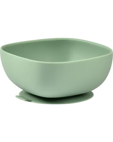 scodella con ventosa - silicone - verde salvia