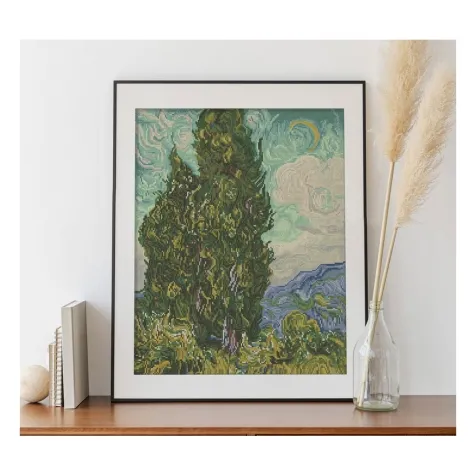 cypresses - van gogh - diamond dotz intermediate dd12.074 52x52cm