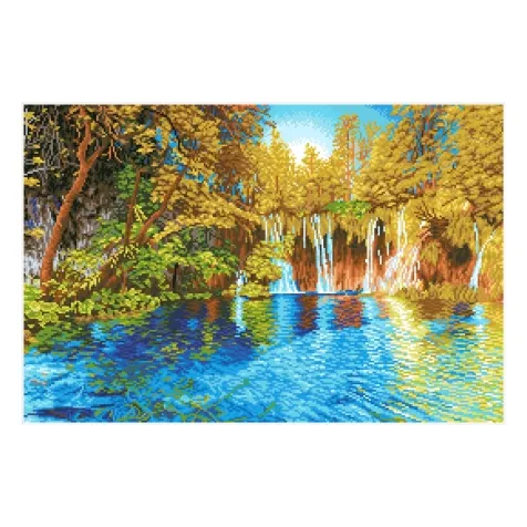 pictuesque falls - diamond dotz intermediate dd12.066 52x52cm