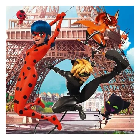 miraculous - puzzle 3x49 pezzi