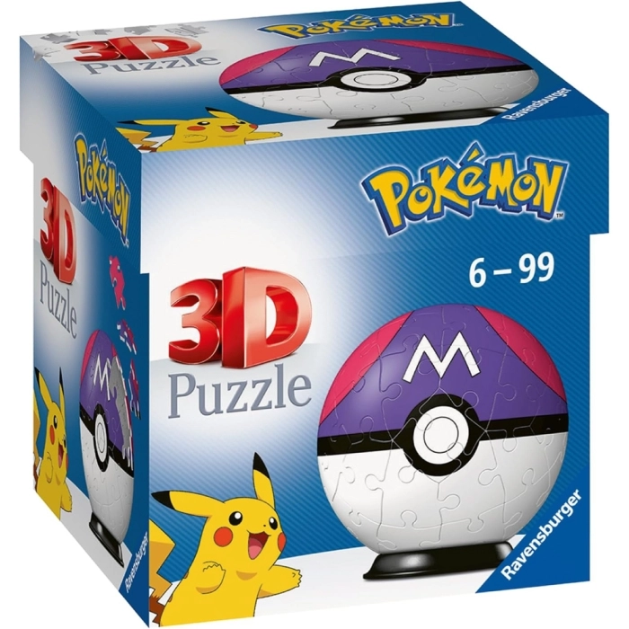 pokemon - masterball viola - puzzle 3d