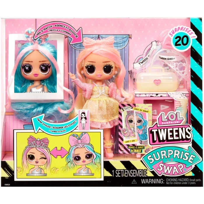 lol surprise tweens - surprise swap - braids-2-waves winnie - fashion doll