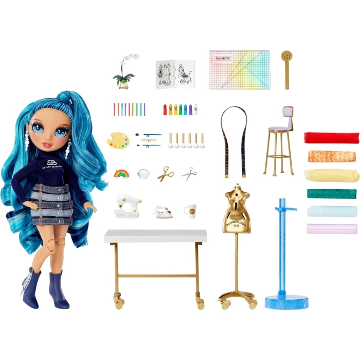 rainbow high - dream and design fashion studio - skyler bradshaw - fashion doll 28cm