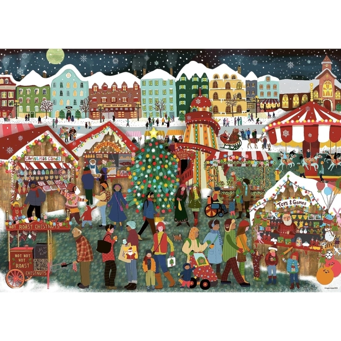 mercatino di natale - puzzle 1000 pezzi