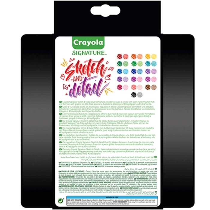 crayola signature - 16 penarelli doppia punta (disegni e bozzetti)