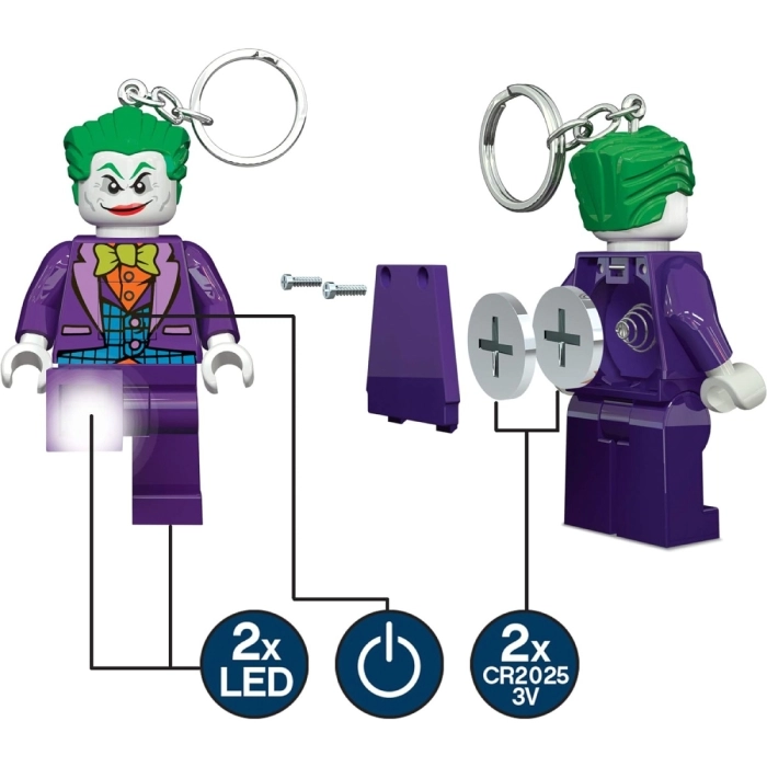 ke30ah - dc comics - joker - portachiavi con torcia led