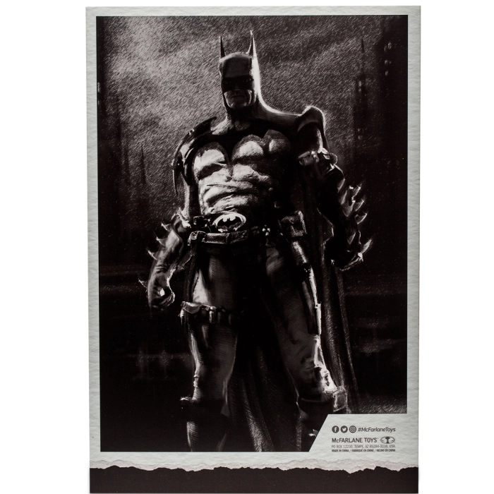 dc multiverse - sketch edition (gold label) - batman - authenticated limited edition - action figure 18cm