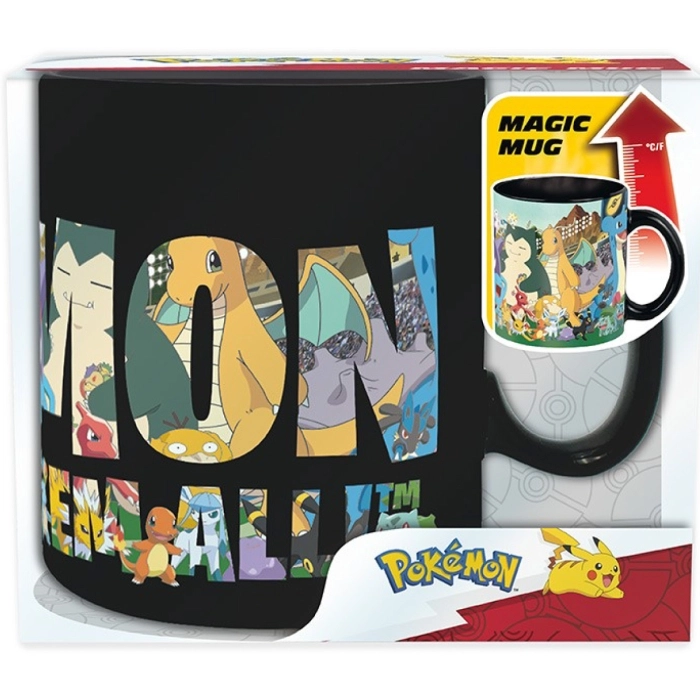 pokemon - tazza heat change 460ml - gotta catch em all