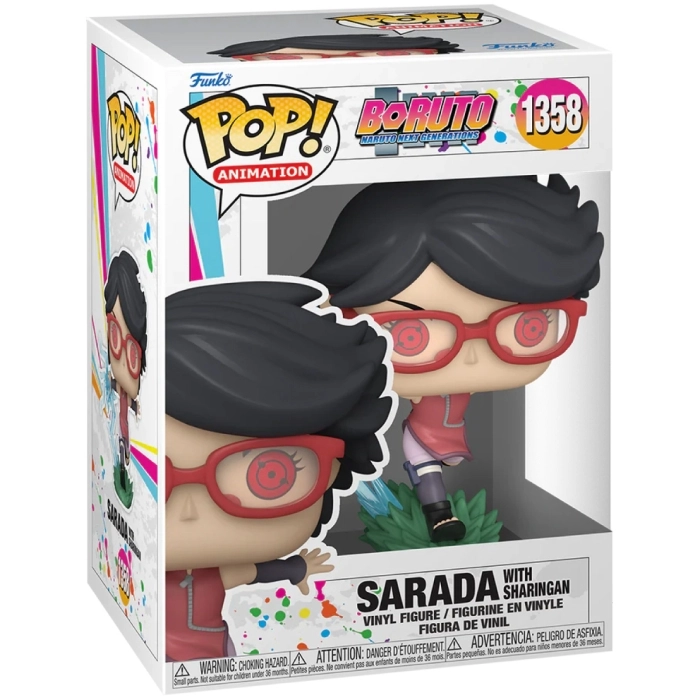 boruto: naruto next generation - sarada with sharingan 9cm - funko pop 1358 ga excl