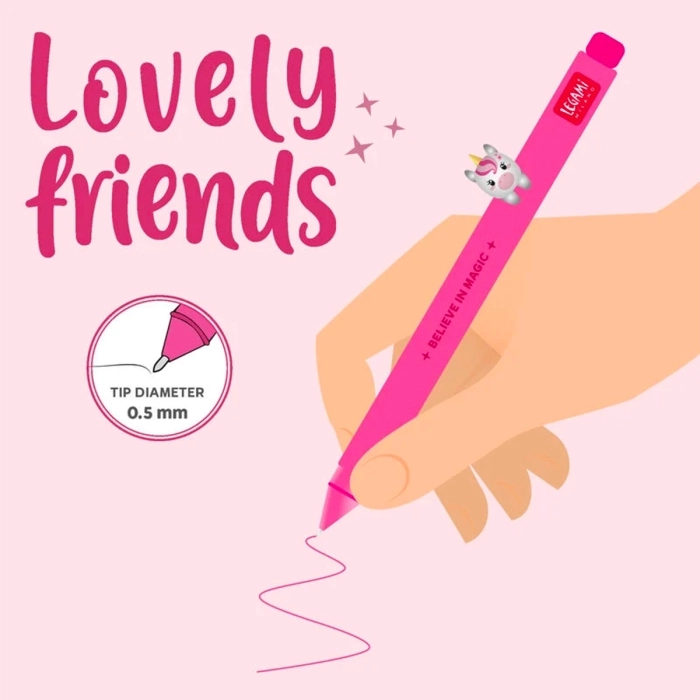 penna gel - lovely friends - unicorn