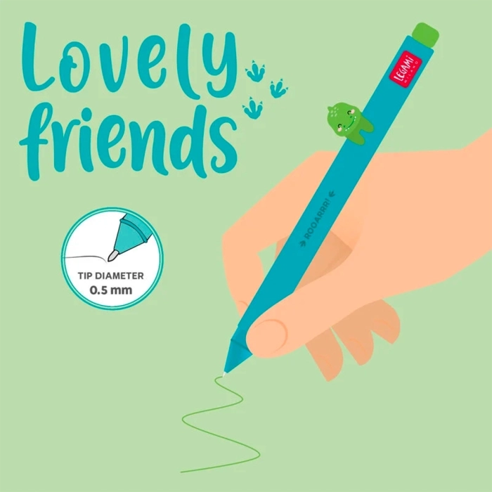 penna gel - lovely friends - dino