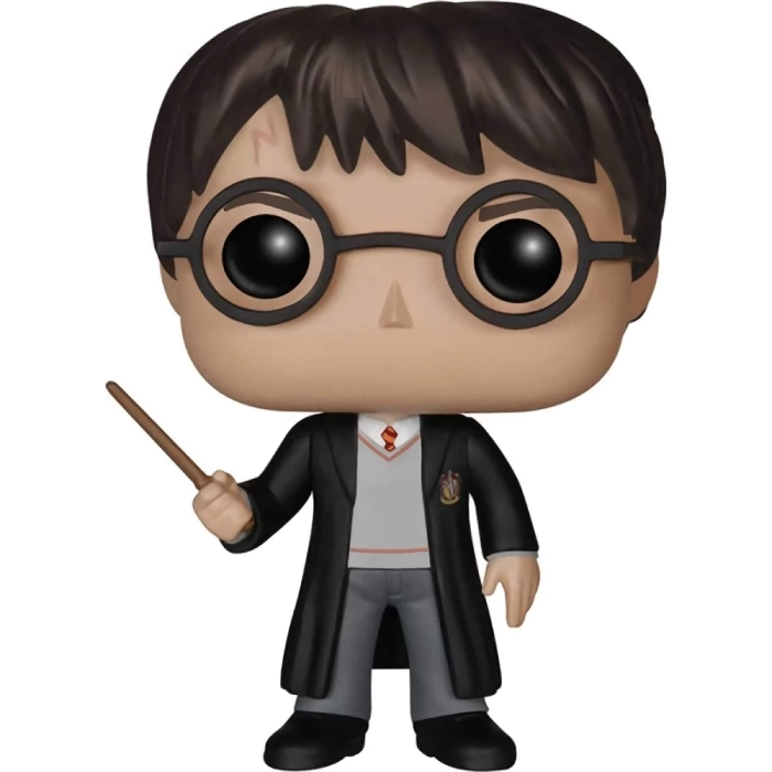 harry potter - harry potter con uniforme e bacchetta 9cm - funko pop 01