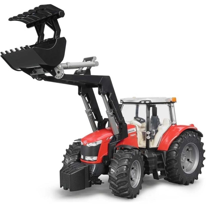 trattore massey ferguson 7624 con pala frontale