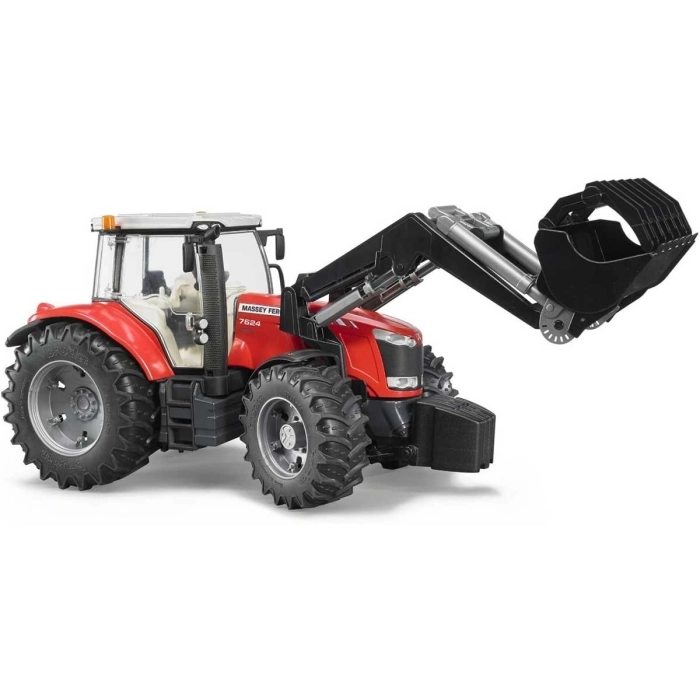 trattore massey ferguson 7624 con pala frontale