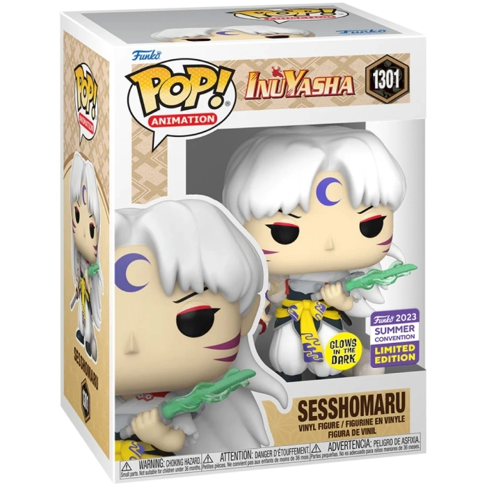 inuyasha - sesshomaru (glow in the dark) 9cm - funko pop 1301