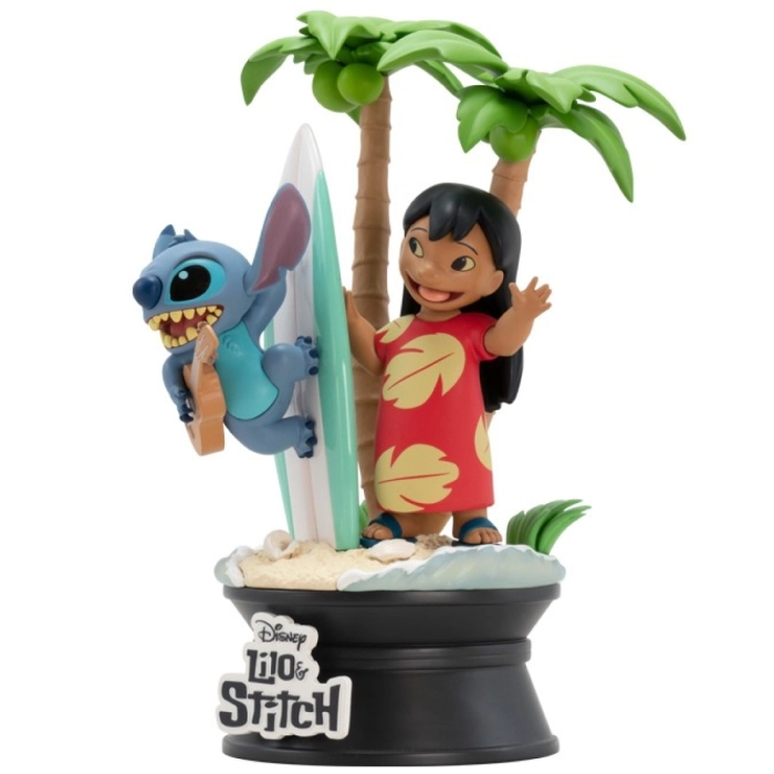 disney: lilo & stitch - lilo & stitch surfboard - statua 17cm