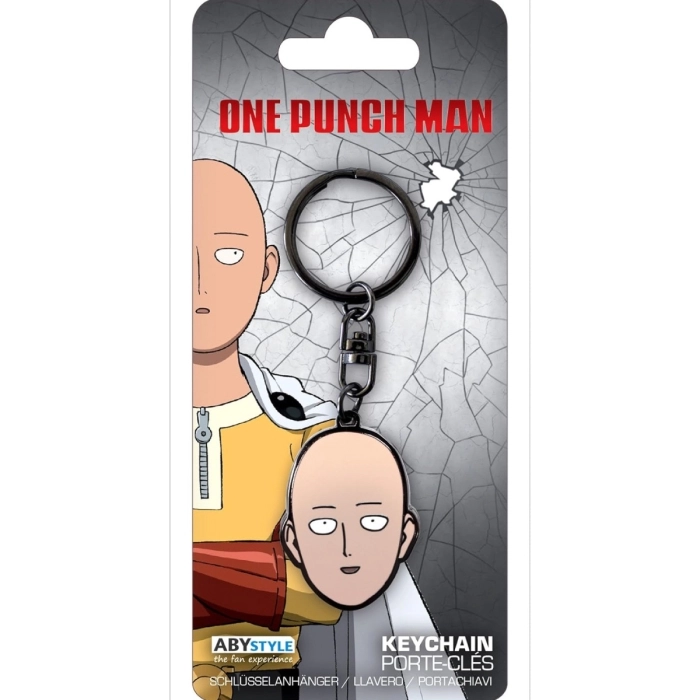 one punch man - keychain - saitama's head