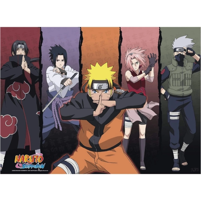 naruto shippuden - set 2 chibi poster 52x38cm - gruppo