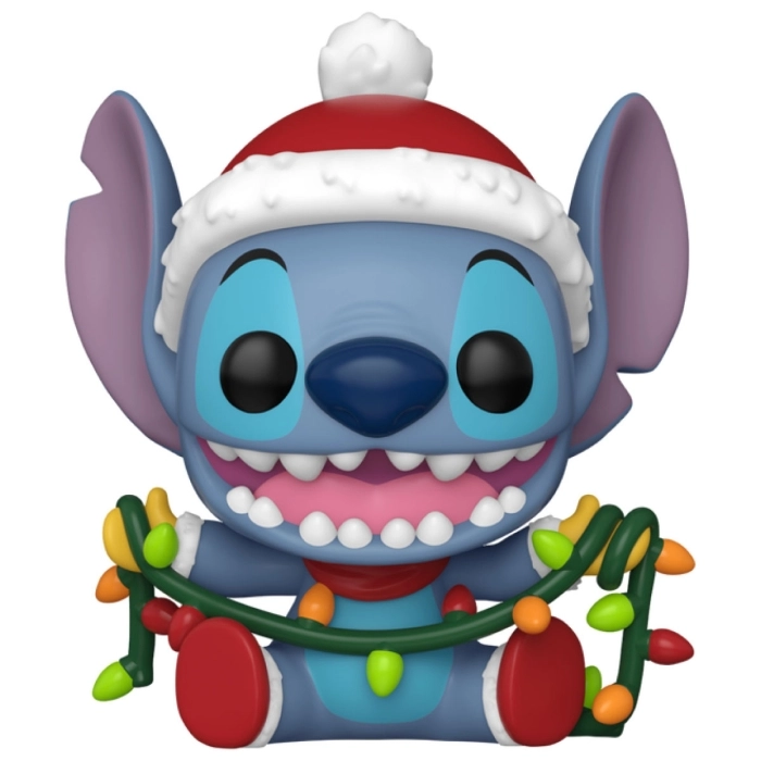 disney: stitch holiday - stitch with lights 9cm - funko pop 1504