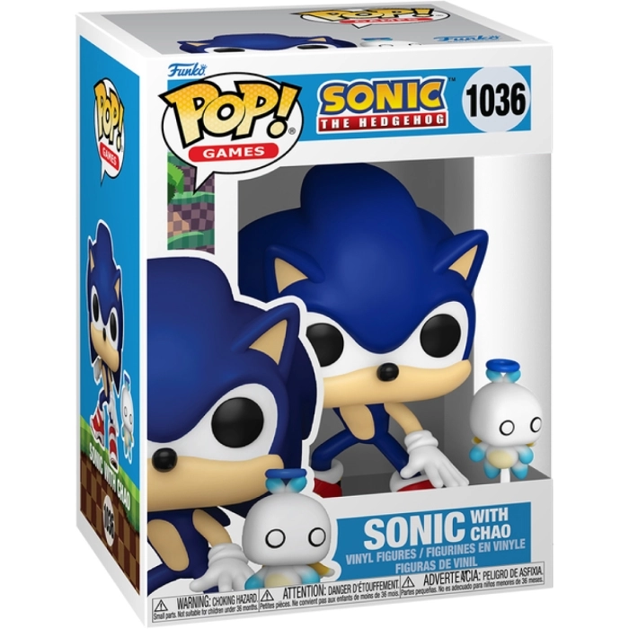 sonic the hedgehog - sonic with hero chao 9cm - funko pop 1036