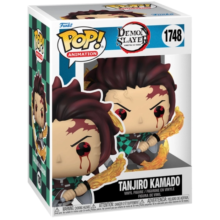 demon slayer - tanjiro kamado (sun breathing) 9cm - funko pop 1748