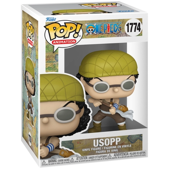 one piece - usopp with rubber band 9cm - funko pop 1774