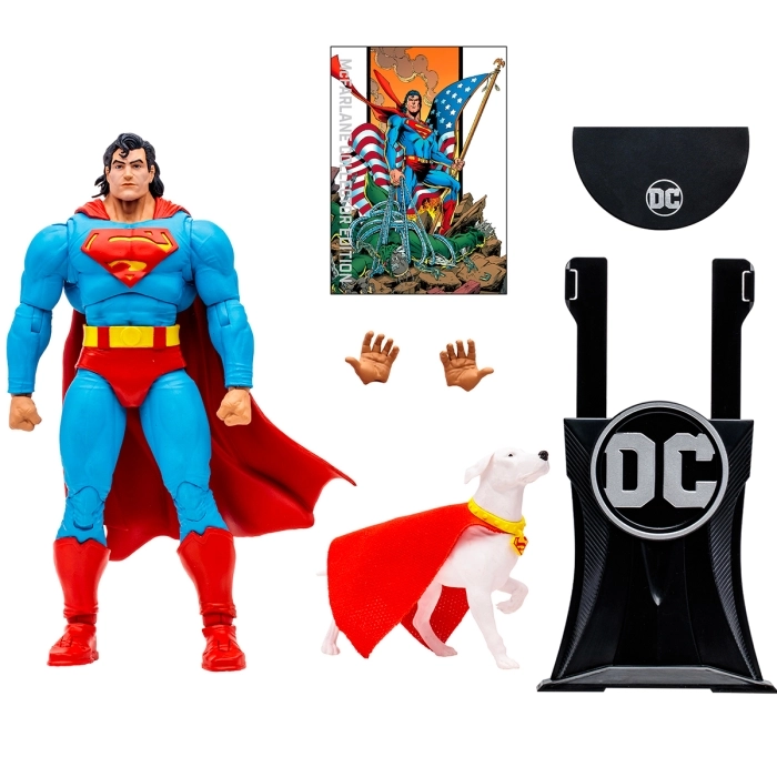 dc multiverse - superman e krypto - collector edition - action figure 18cm