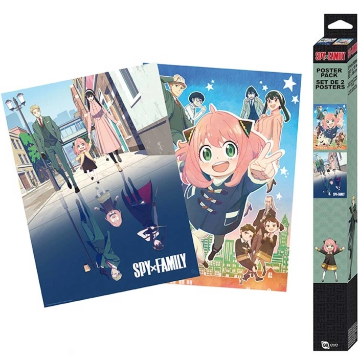 spy x family - set 2 chibi poster 52x38cm - a double family