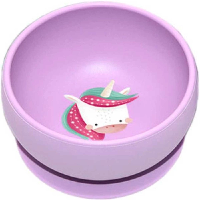 bowl in silicone con ventosa - unicorno