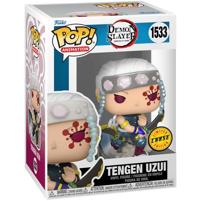 demon slayer - tengen uzui with nichirin cleavers 9cm - funko pop chase 1533