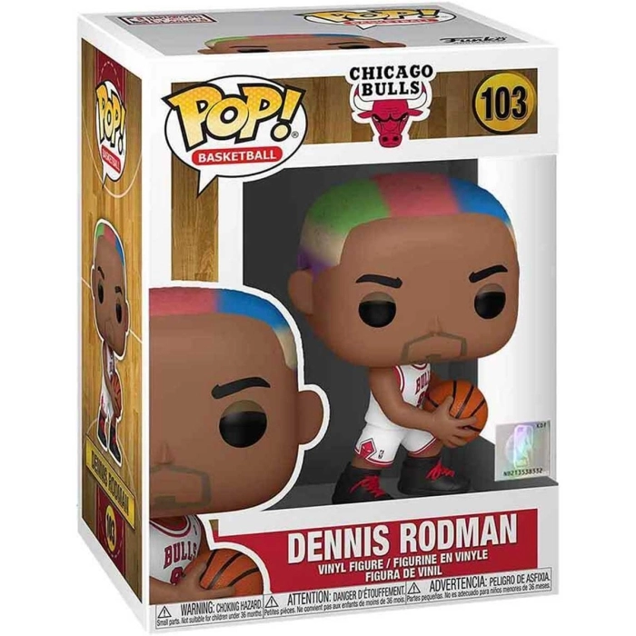 nba: legends - dennis rodman​​ 9cm (bulls home) - funko pop 103