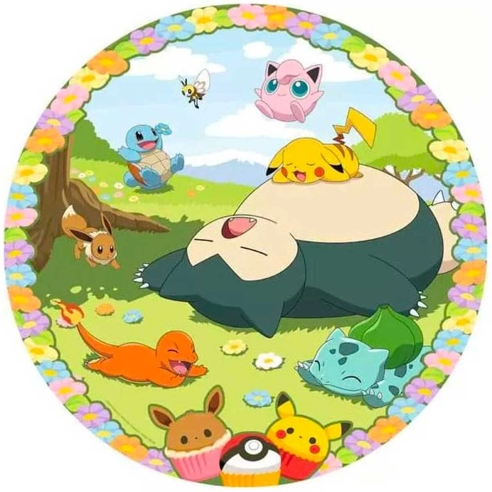 pokemon - puzzle rotondo 500 pezzi + poster