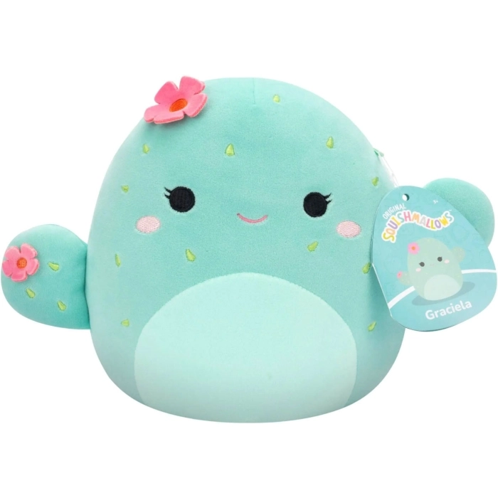 squishmallows - graciela il cactus con fiori - peluche 20cm