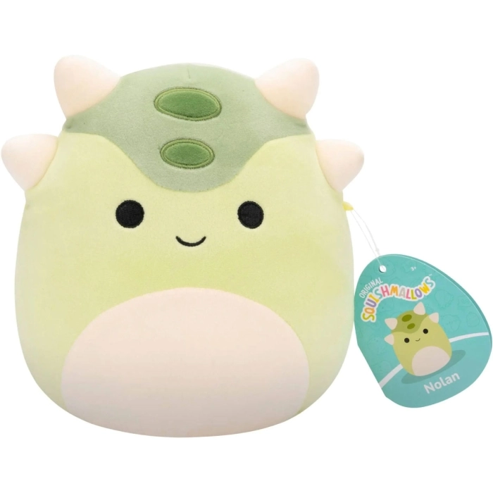 squishmallows - nolan il dinosauro corazzato - peluche 20cm