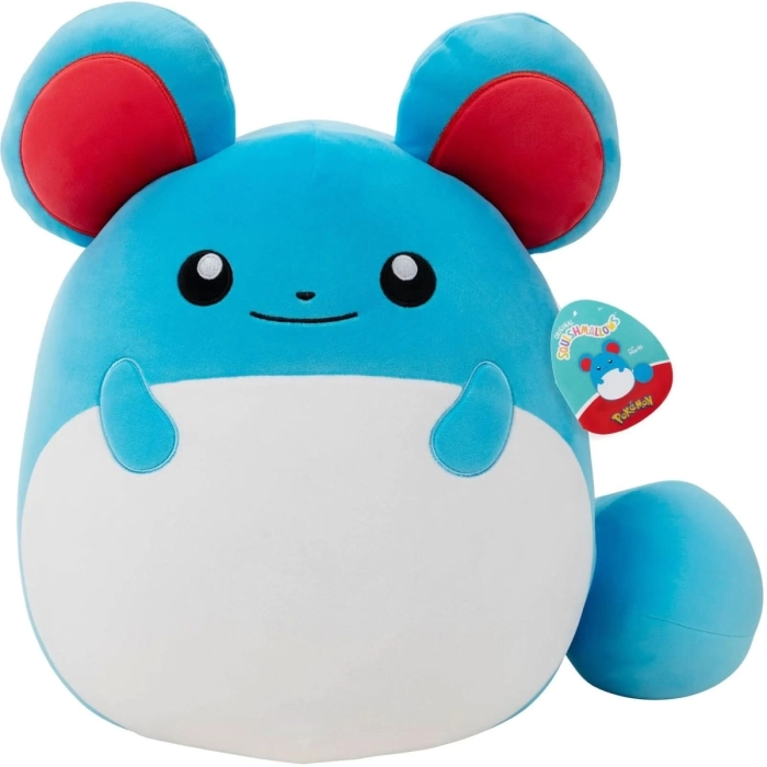 squishmallows - pokemon marill - peluche 35cm