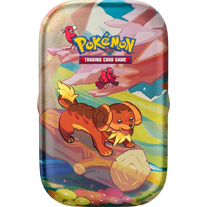 pokemon scarlatto e violetto paldea sfavillante - dachsbun e oricorio - 1 mini tin da collezione (ita)