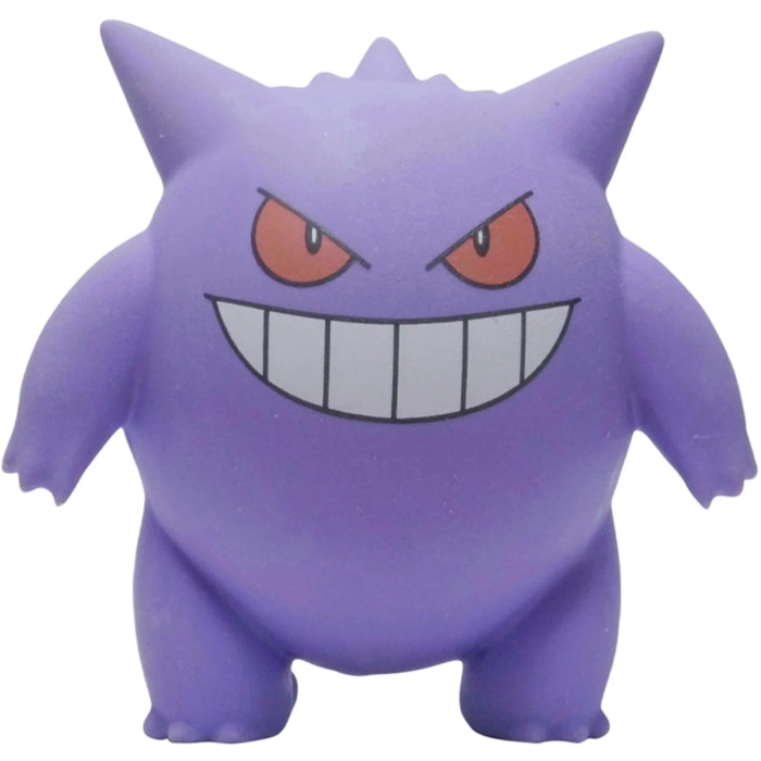 pokemon - gengar - blister 2 bustine + 1 mini action figure in gomma (ita)