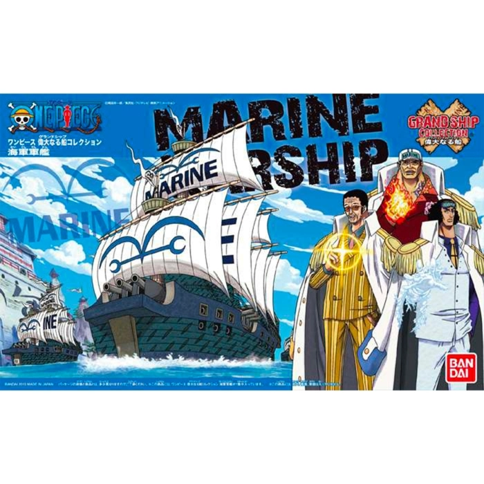 one piece - grand ship collection - marine war ship 15cm