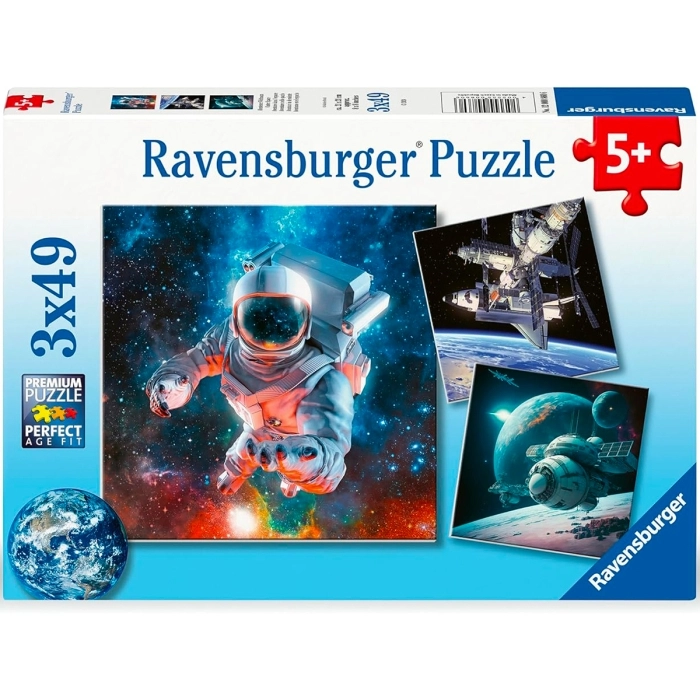 avventure nello spazio - puzzle 3x49 pezzi