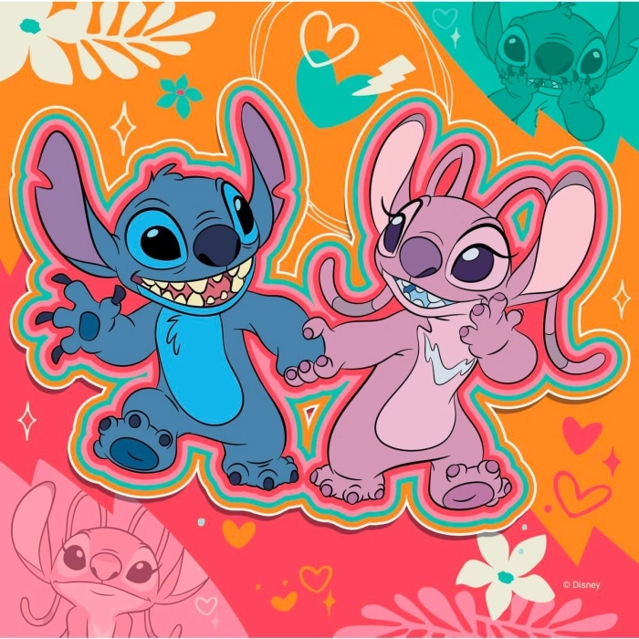 disney: lilo & stitch - stitch - puzzle 3x49 pezzi