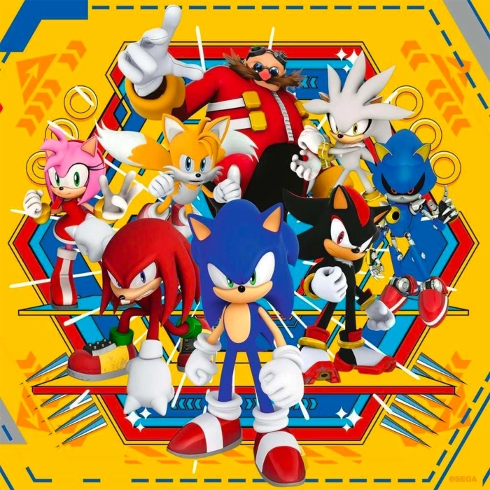 sonic - puzzle 3x49 pezzi