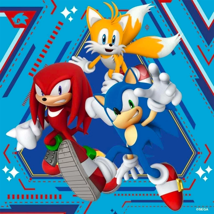 sonic - puzzle 3x49 pezzi