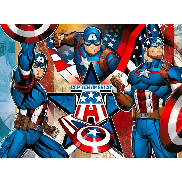 marvel - captain america - puzzle 100 pezzi xxl