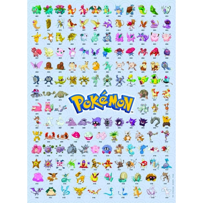 pokemon - pokedex - puzzle 500 pezzi