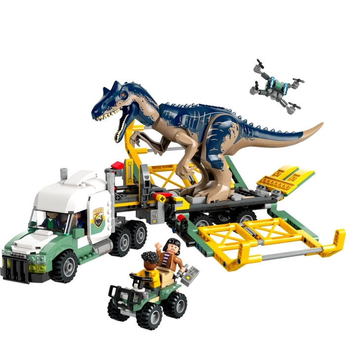 76966 - missione dinosauro: camion di trasporto dell’allosauro