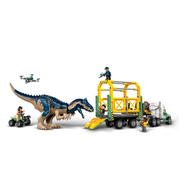 76966 - missione dinosauro: camion di trasporto dell’allosauro