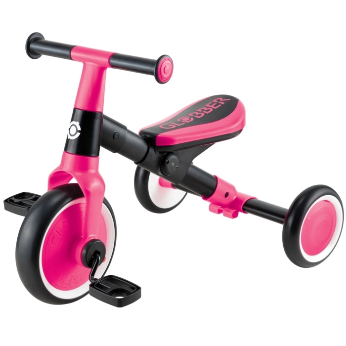 globber - learning trike - triciclo 2 in 1 - rosa neon