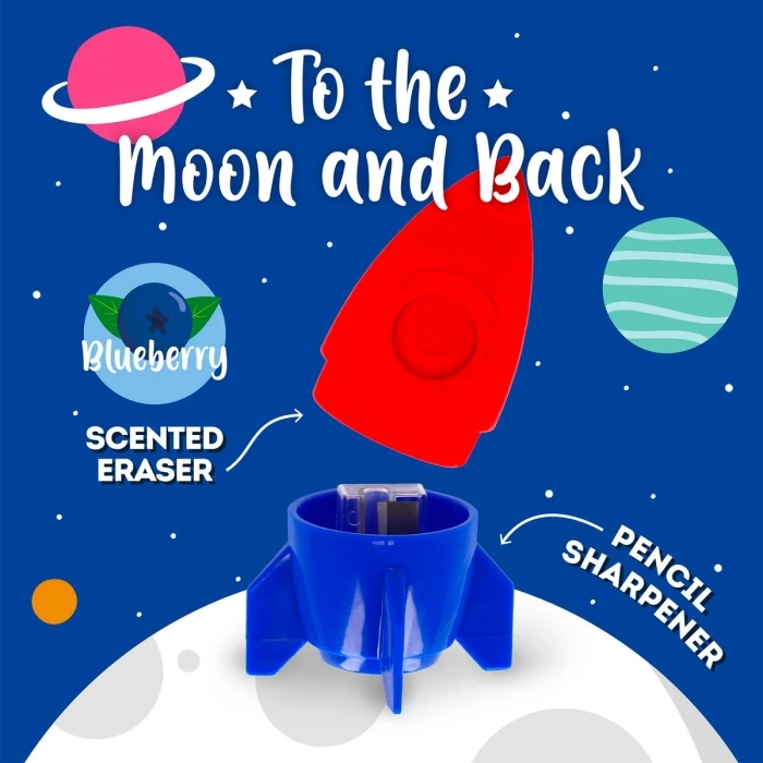 temperino con gomma - to the moon and back - space