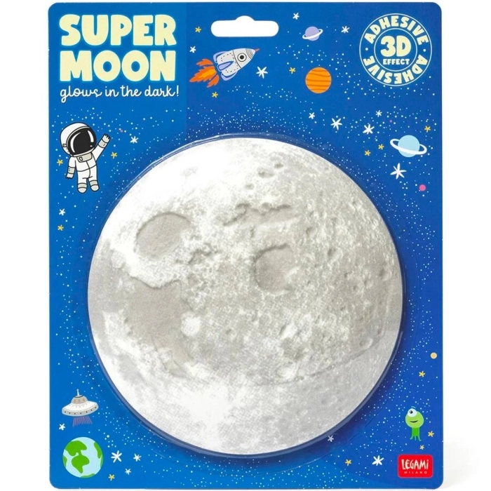 luna fosforescente adesiva - super moon